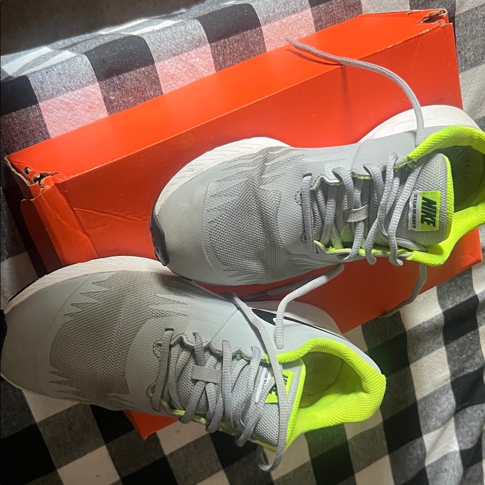 Nike Gray with Neon Accents Sneakers
